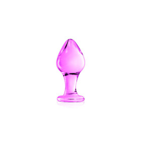 Plug anal boule en verre rose  n°31 Glossy 